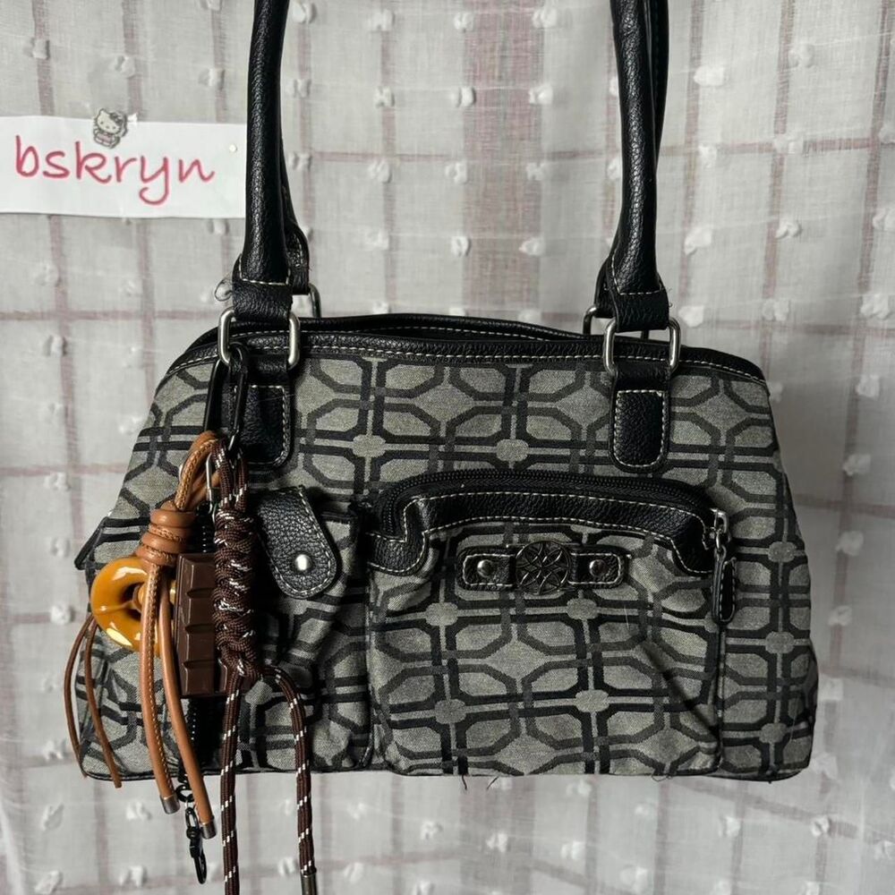 George Women's Black and Grey Bag